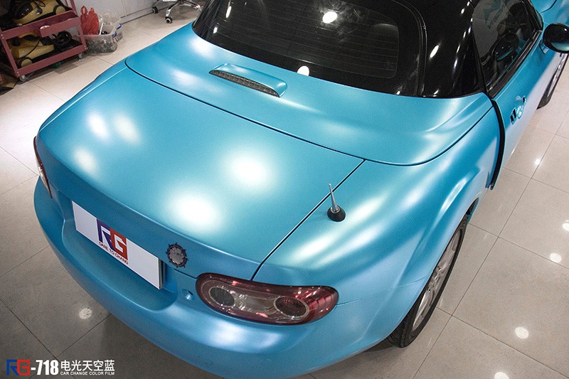 马自达MX5改色电光天蓝