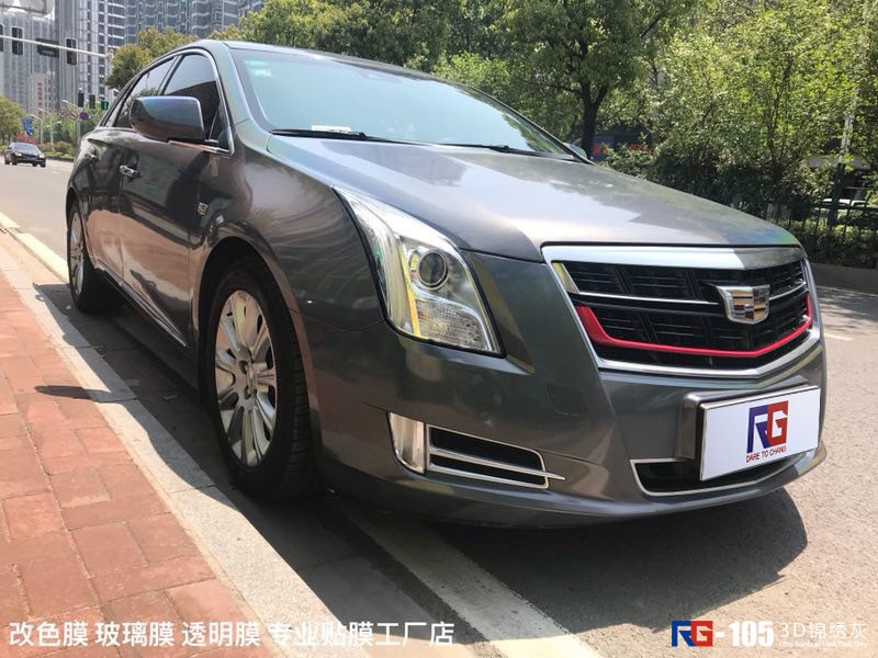 凯迪拉克车身改色3D炫彩锦绣灰