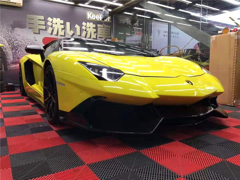 兰博基尼贴改色膜纳多灰改柠檬黄