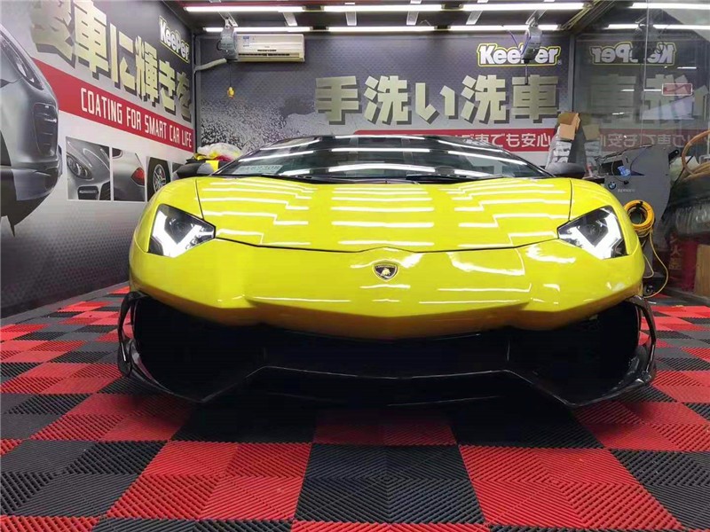 兰博基尼贴改色膜纳多灰改柠檬黄