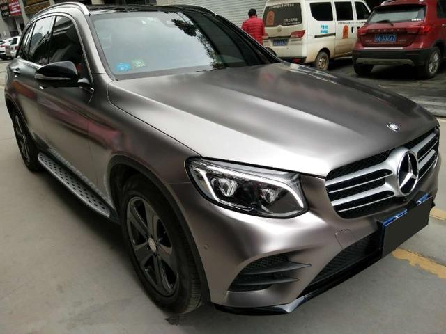 奔驰GLC300电光金属钛金车身改色