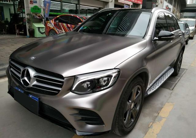 奔驰GLC300电光金属钛金车身改色