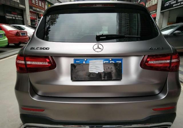 奔驰GLC300电光金属钛金车身改色