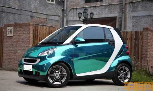 清新可爱 smart 电镀tiffany蓝改色贴膜