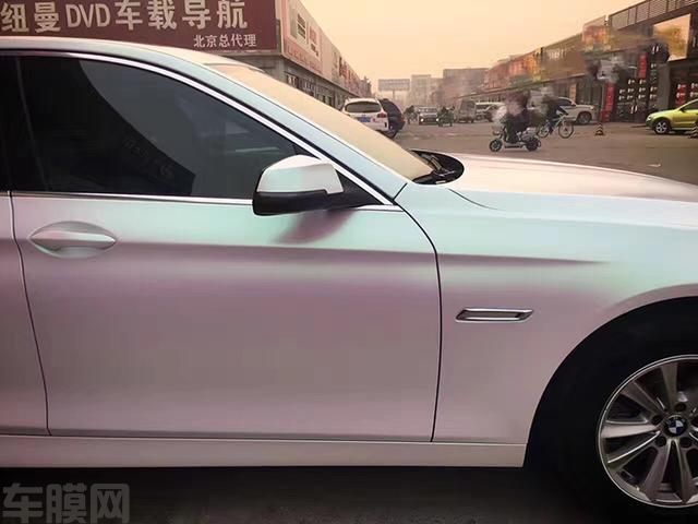 宝马730曙光白全车改色案例分享