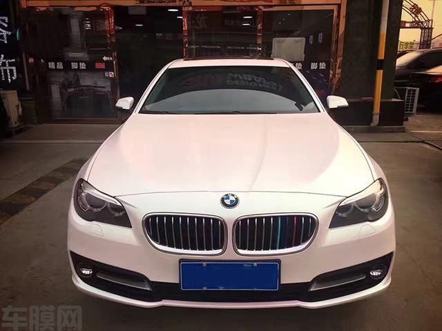 宝马730曙光白全车改色案例分享