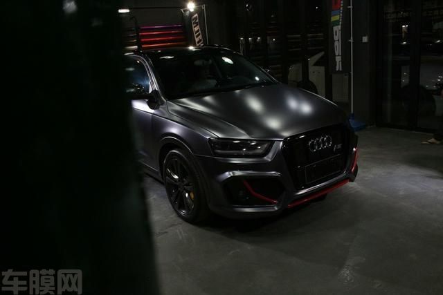 奥迪Q5电光钨钢车身改色贴膜效果图展示