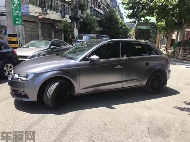 奥迪A3电光钨钢车身改色案例