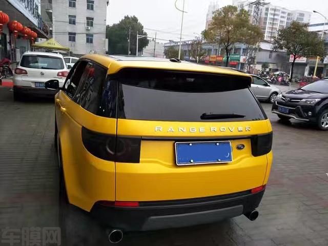 路虎发现神行者电光大黄蜂车身改色案例分享 