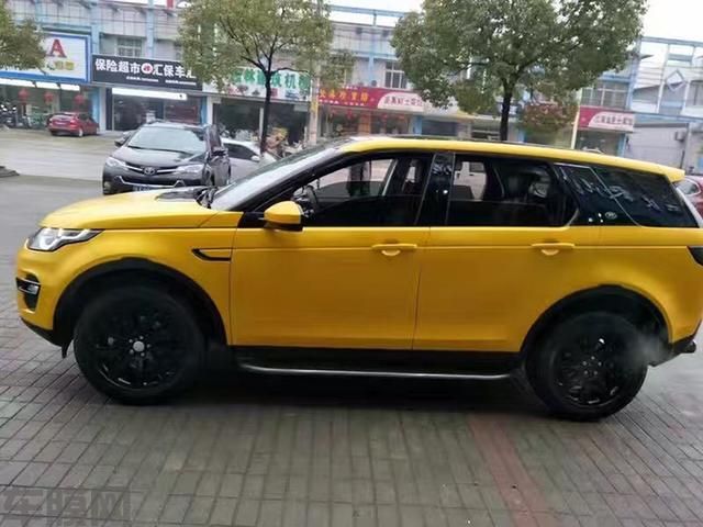 路虎发现神行者电光大黄蜂车身改色案例分享 
