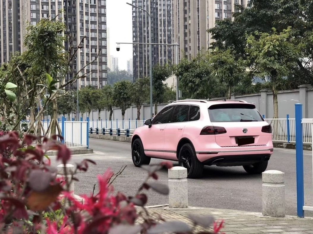 大众途锐 水晶胭脂粉改色膜 效果图