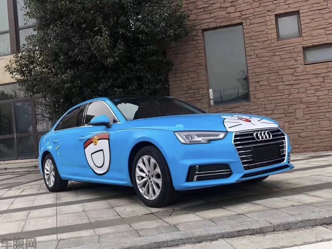 奥迪A4 水晶冰淇淋蓝改色膜 效果图