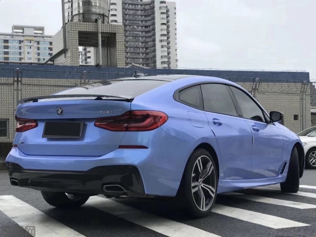 宝马GT 双色糖果灰魅蓝改色膜 效果图