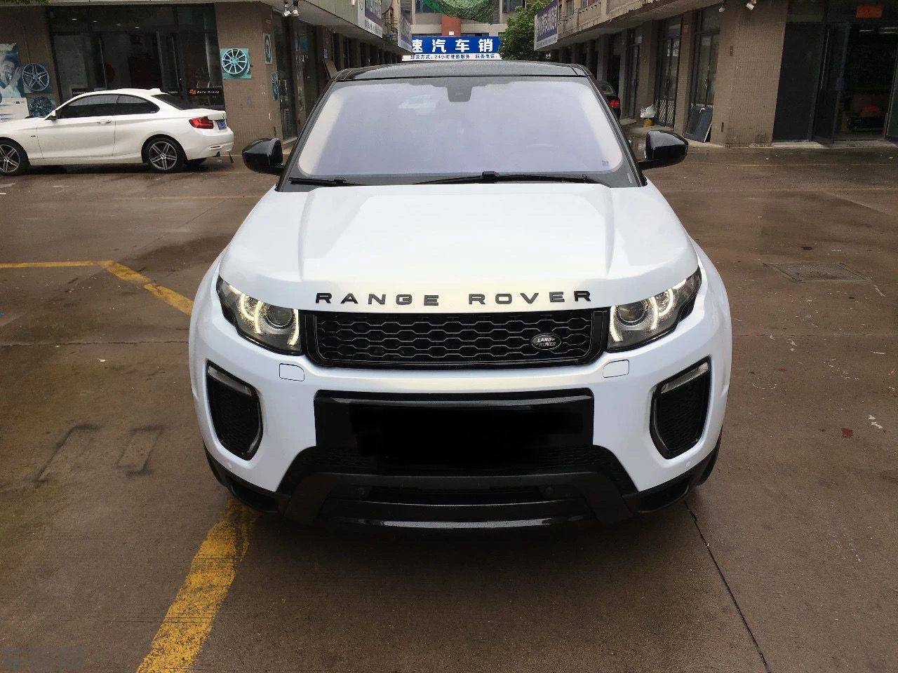 路虎极光 珍珠白变金改色膜 效果图