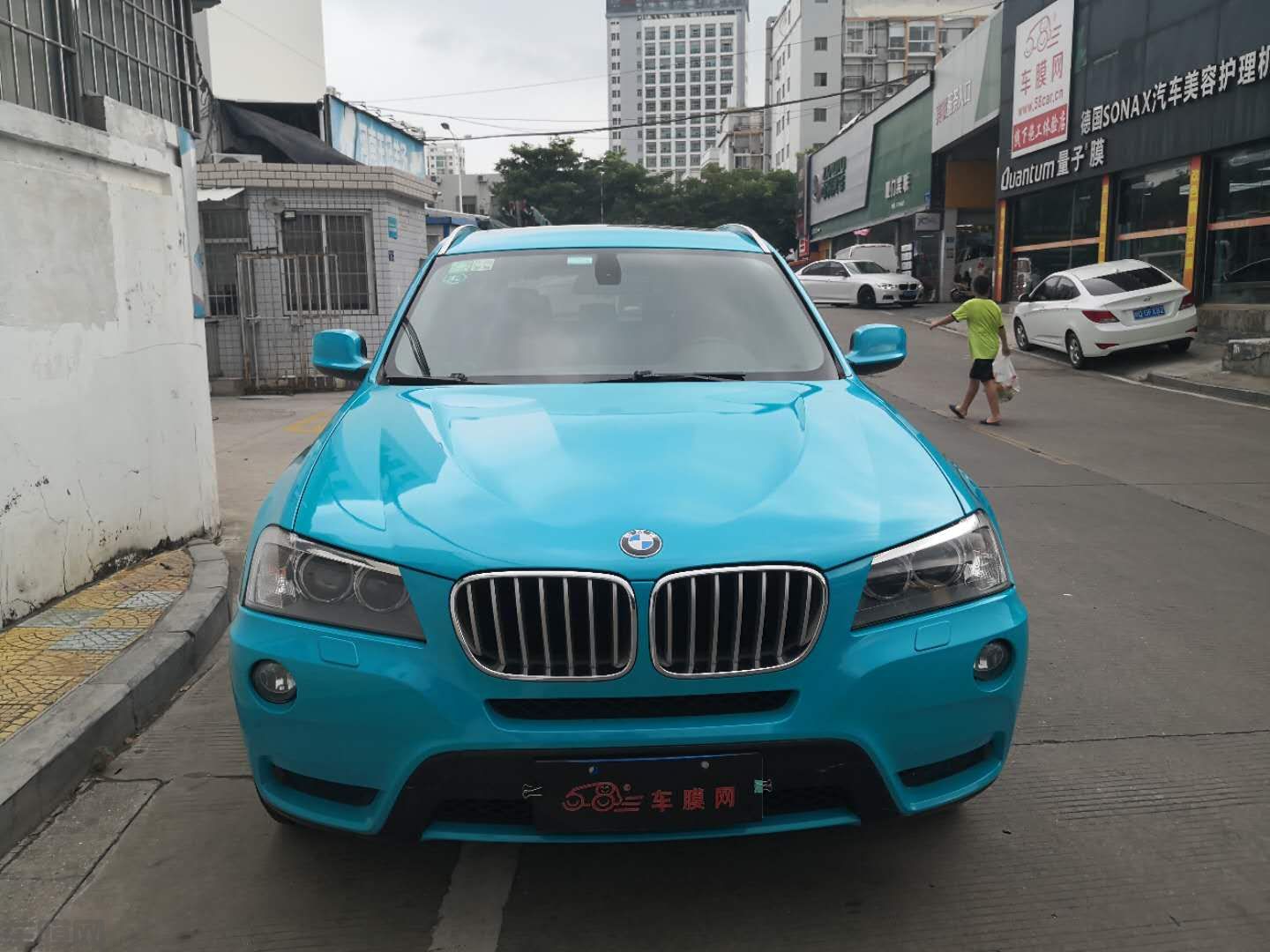宝马X3 迈阿密蓝改色膜 效果图