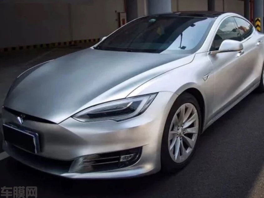 特斯拉MODEL S 陶瓷银改色贴膜效果图