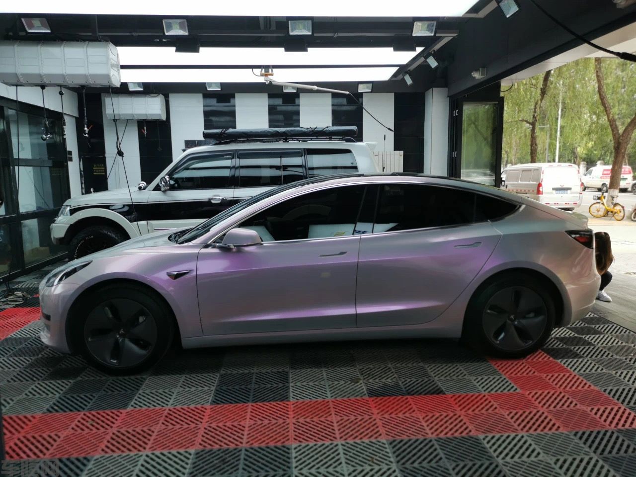 特斯拉Model3 梦幻灰改色膜 效果图
