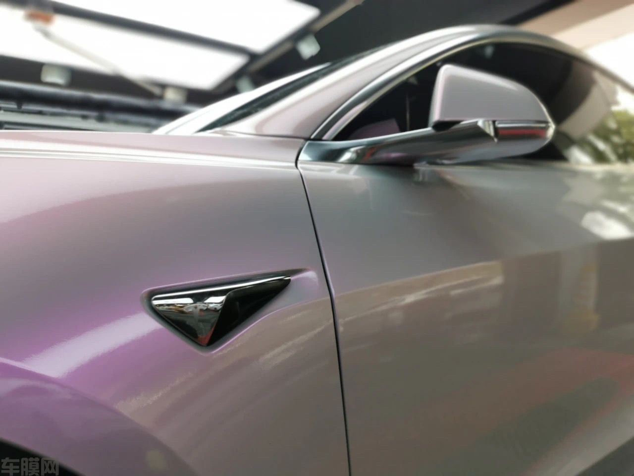 特斯拉Model3 梦幻灰改色膜 效果图