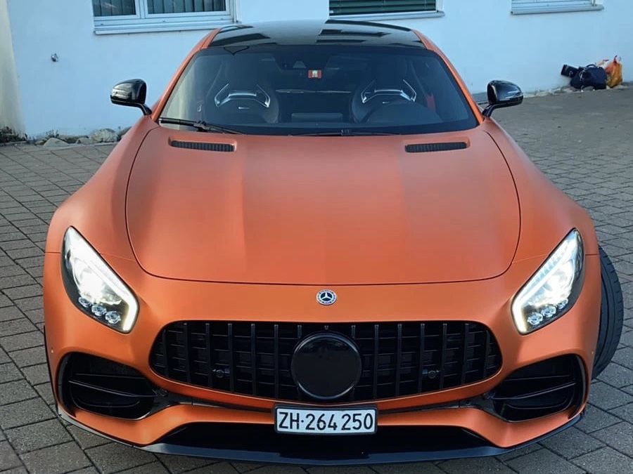 奔驰AMG GT 陶瓷金属橙改色膜效果图