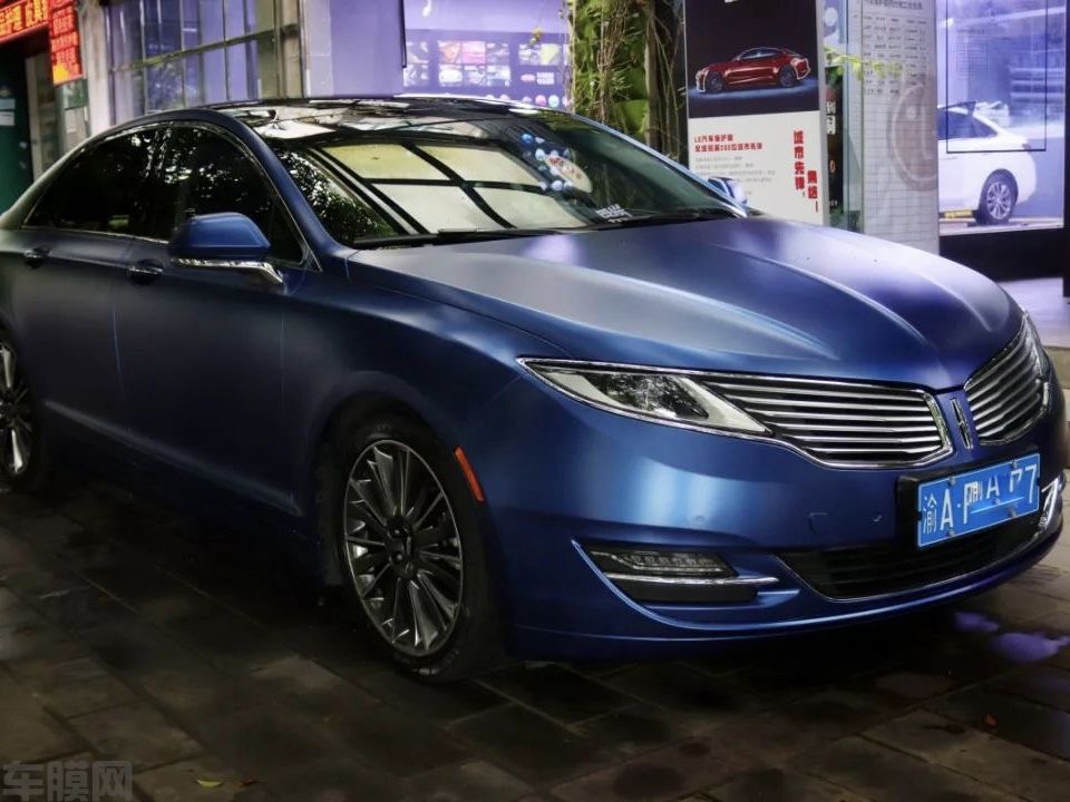 林肯MKZ 电光金属深海蓝改色膜 效果图