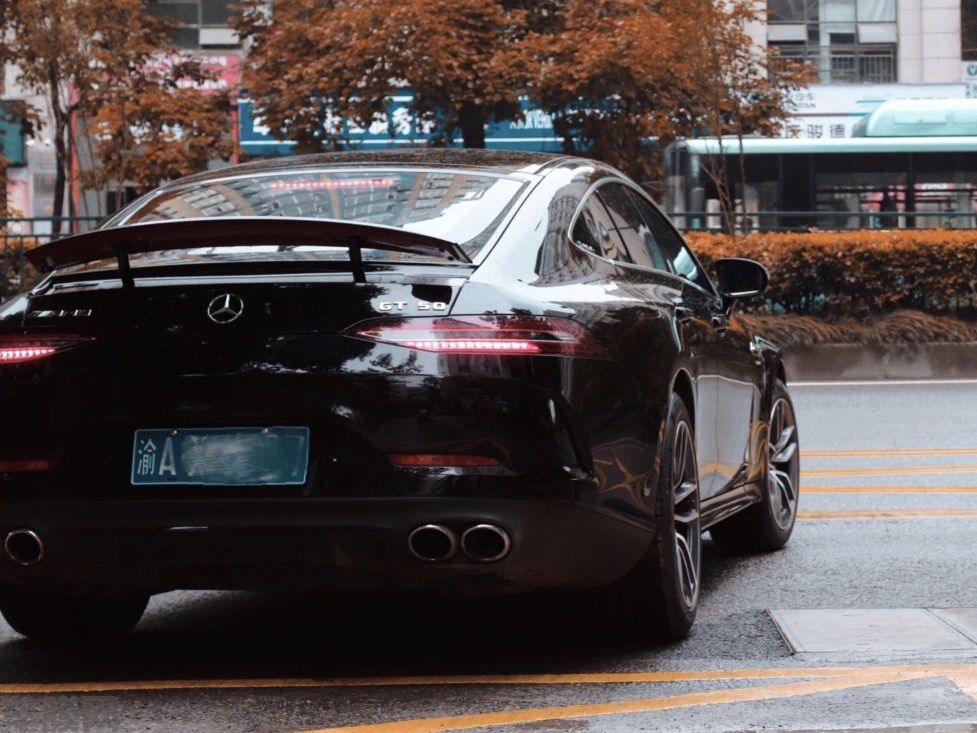 奔驰AMG GT50 超亮金属黑改色膜 效果图