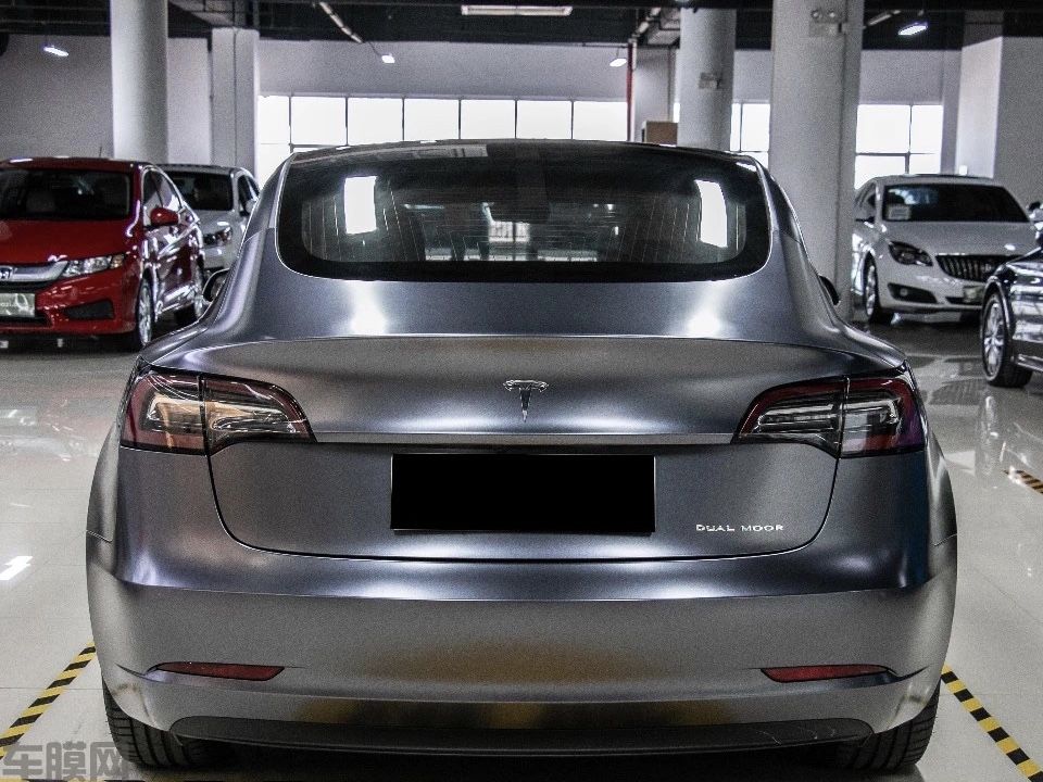 特斯拉Model 3 电光太空灰改色膜 效果图