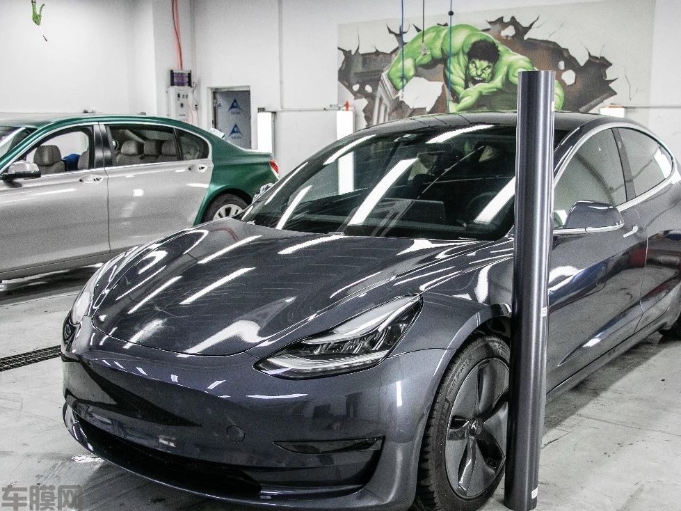 特斯拉Model 3 电光太空灰改色膜 效果图