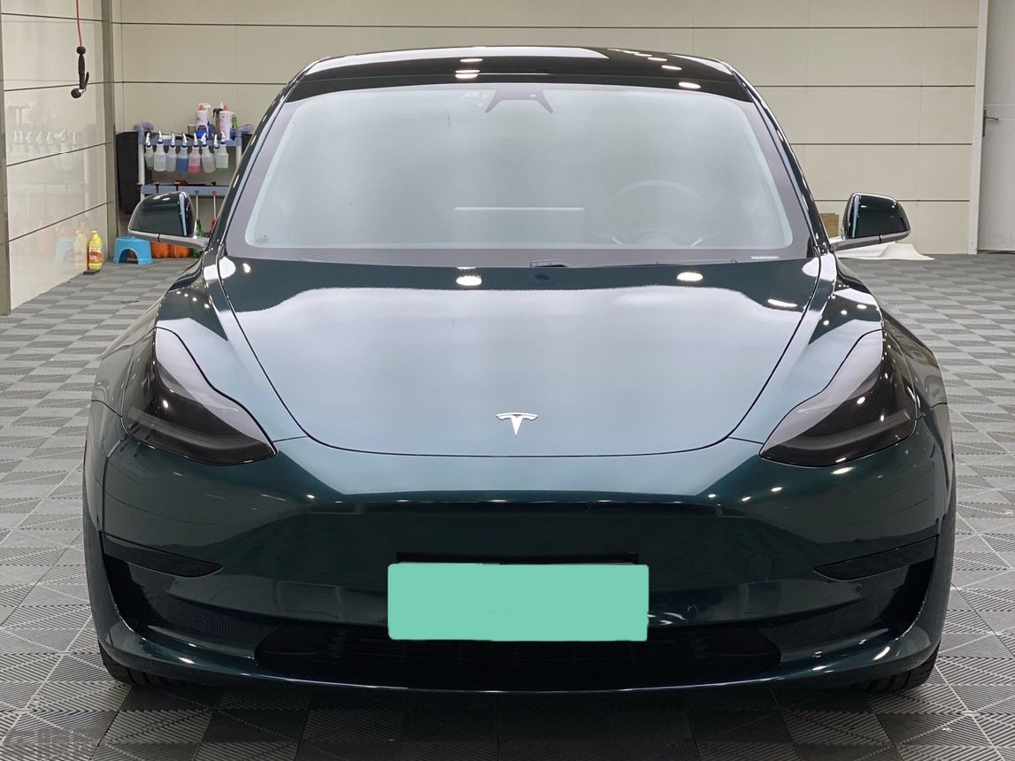 特斯拉Model 3 暗夜英国绿改色膜 效果图