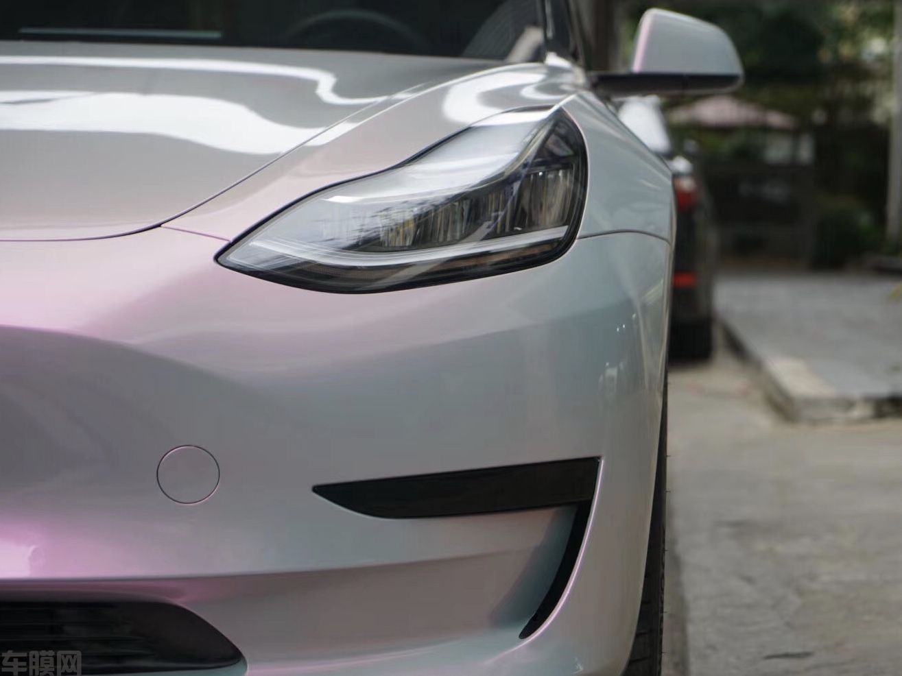 特斯拉Model3 梦幻灰改色膜 效果图