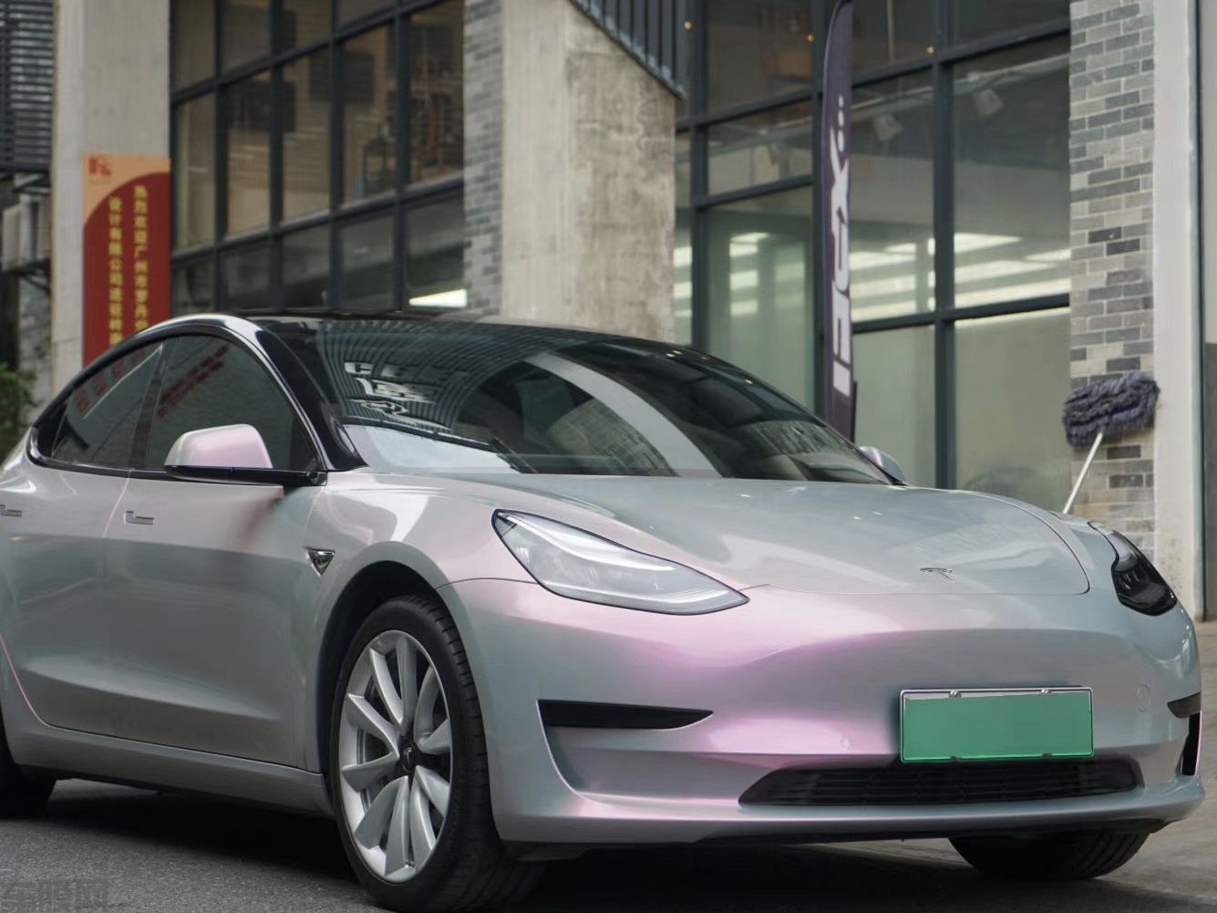 特斯拉Model3 梦幻灰改色膜 效果图