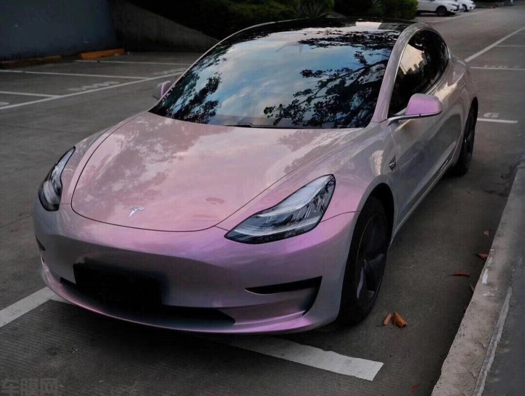 特斯拉Model3 梦幻火山灰改色膜 效果图