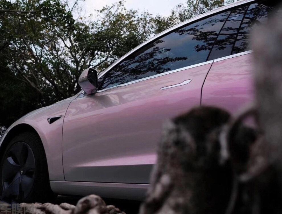 特斯拉Model3 梦幻火山灰改色膜 效果图