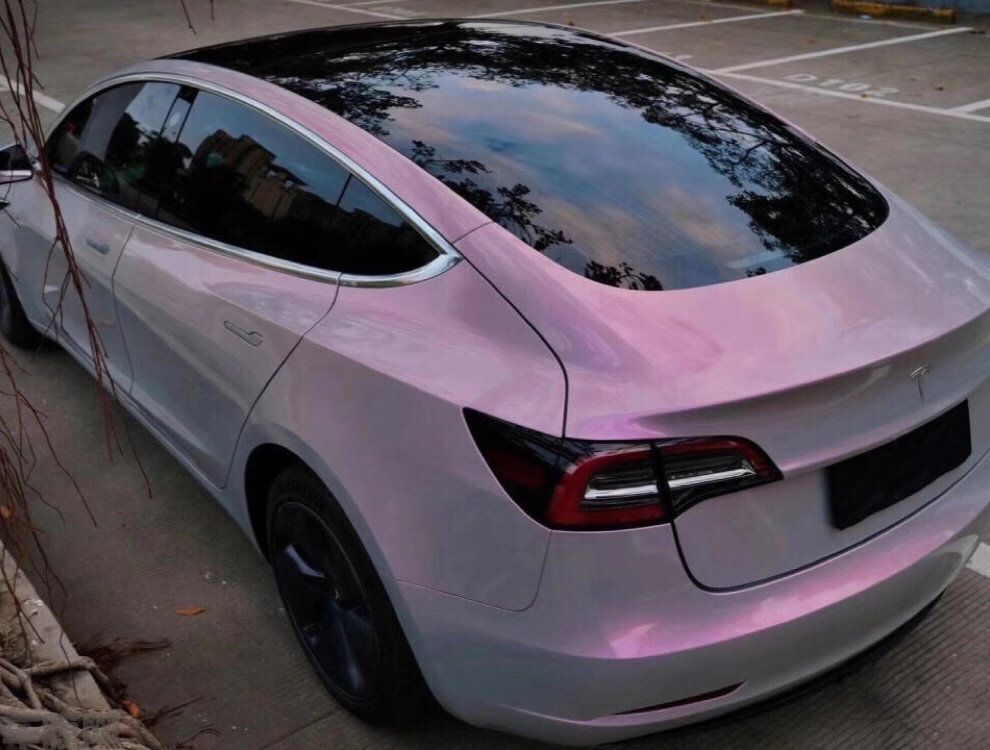 特斯拉Model3 梦幻火山灰改色膜 效果图