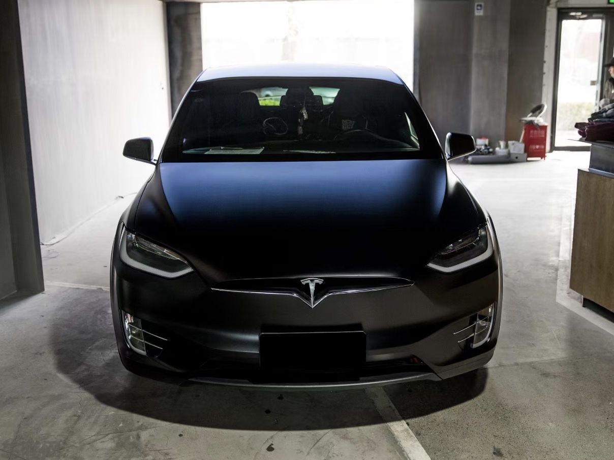 特斯拉Model X 磨砂黑改色膜 效果图