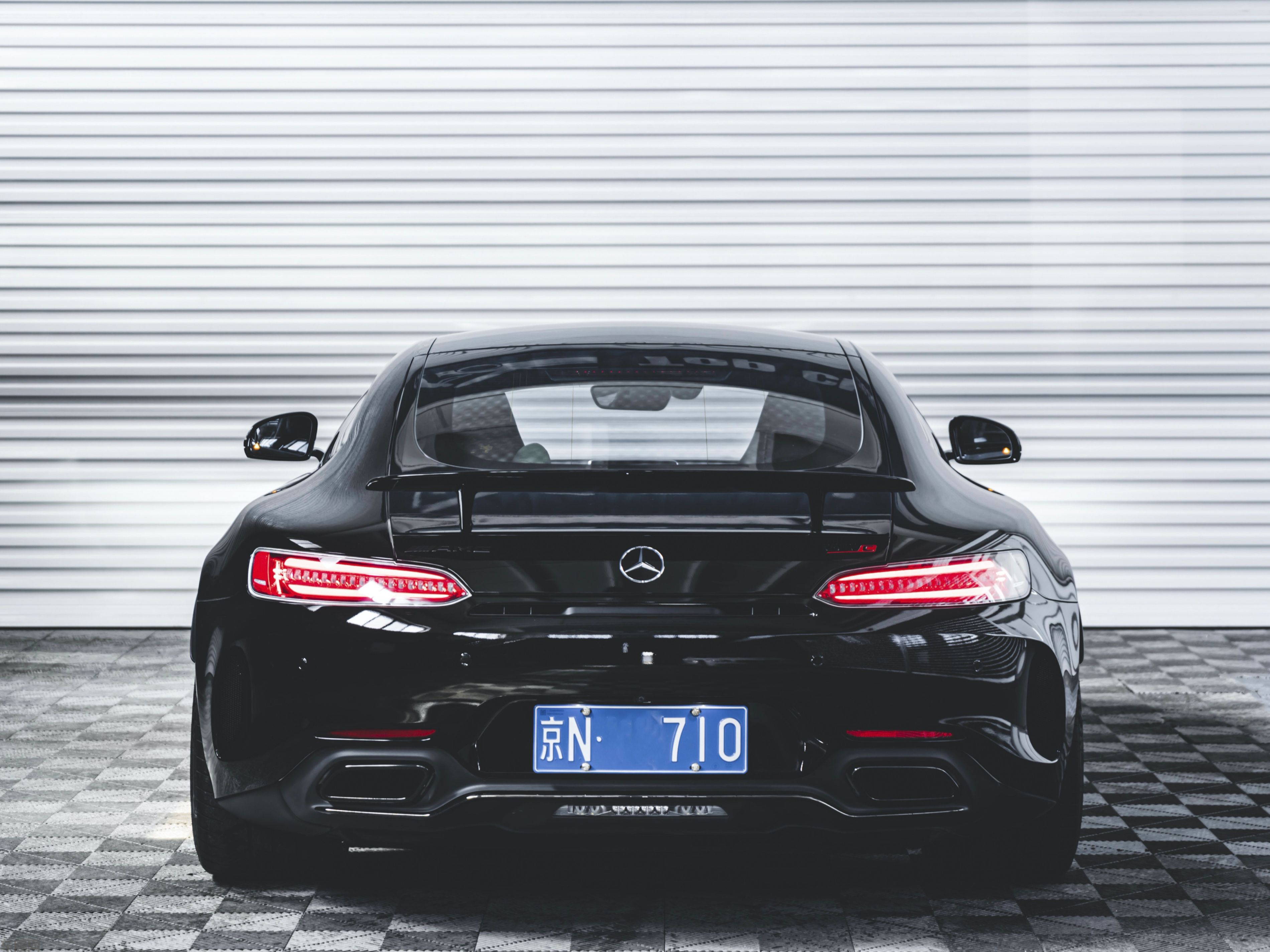 奔驰AMG GTC 亮黑改色膜 效果图