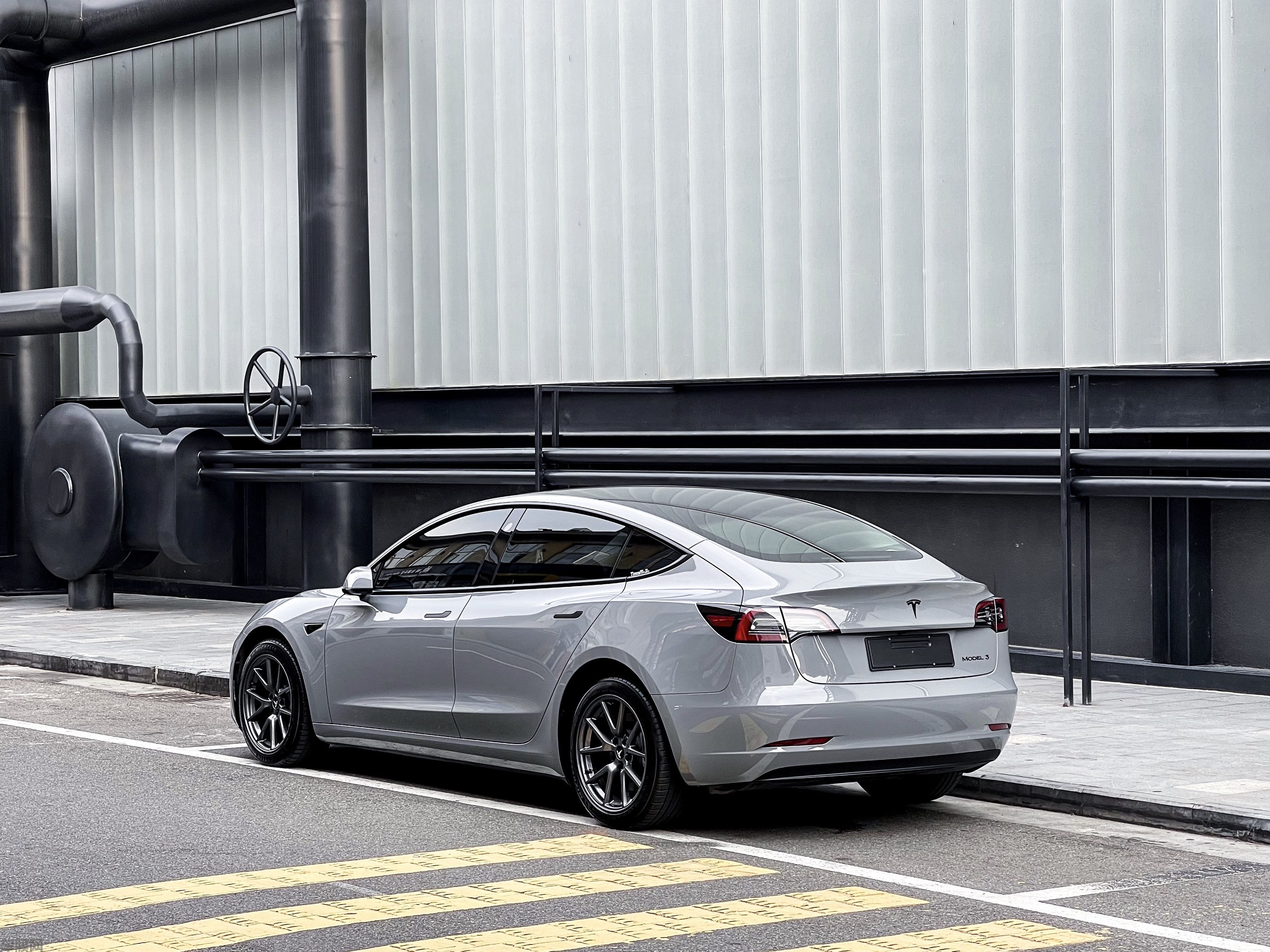 特斯拉Model3 纳多灰改色膜 效果图