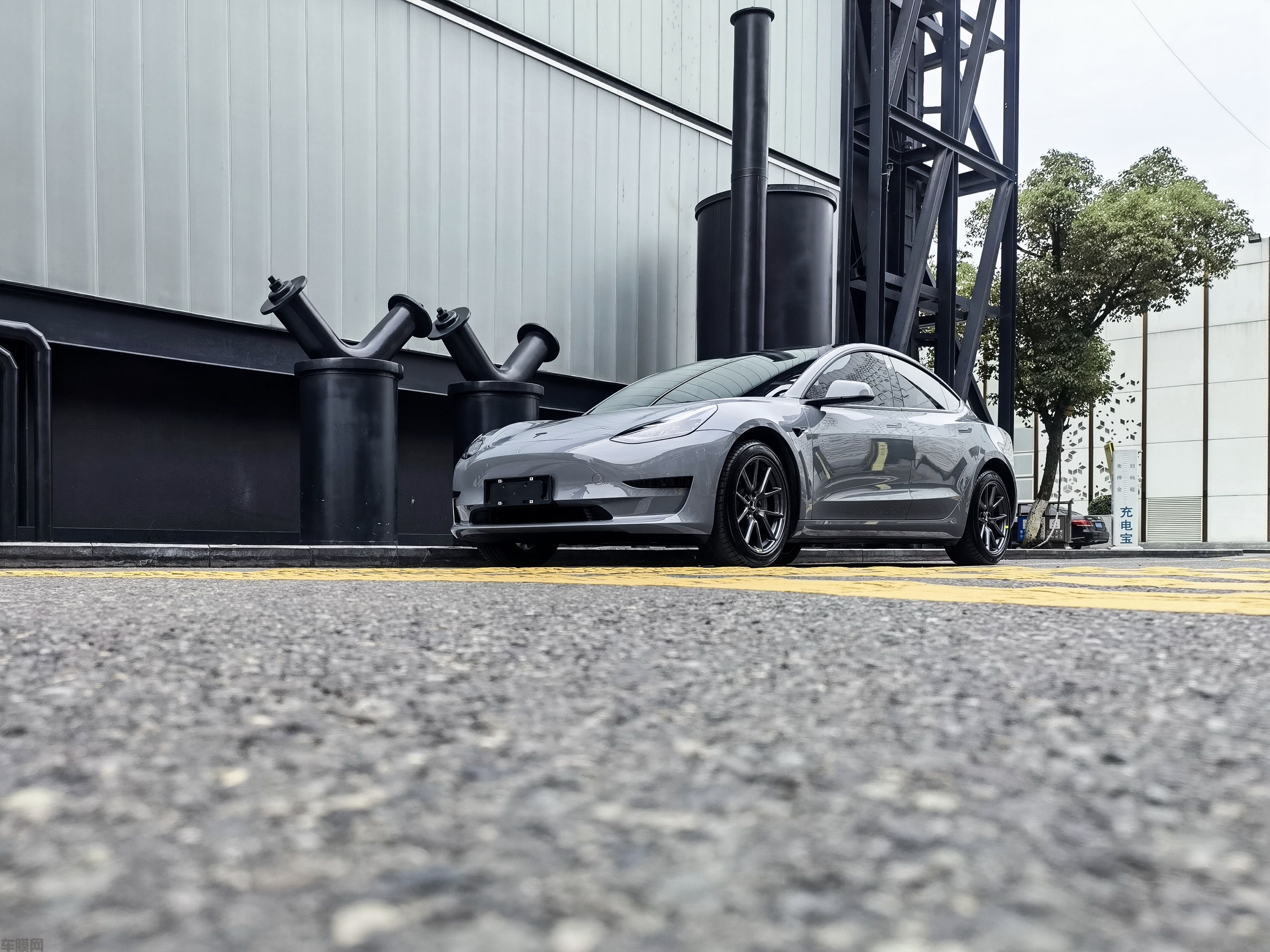 特斯拉Model3 纳多灰改色膜 效果图