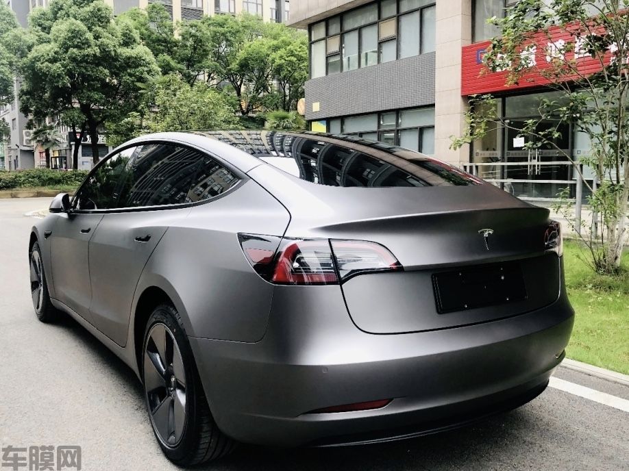 特斯拉Model 3 AMG山灰改色膜 效果图