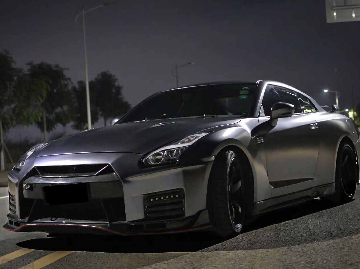 日产GTR 电光钛灰改色膜 效果图