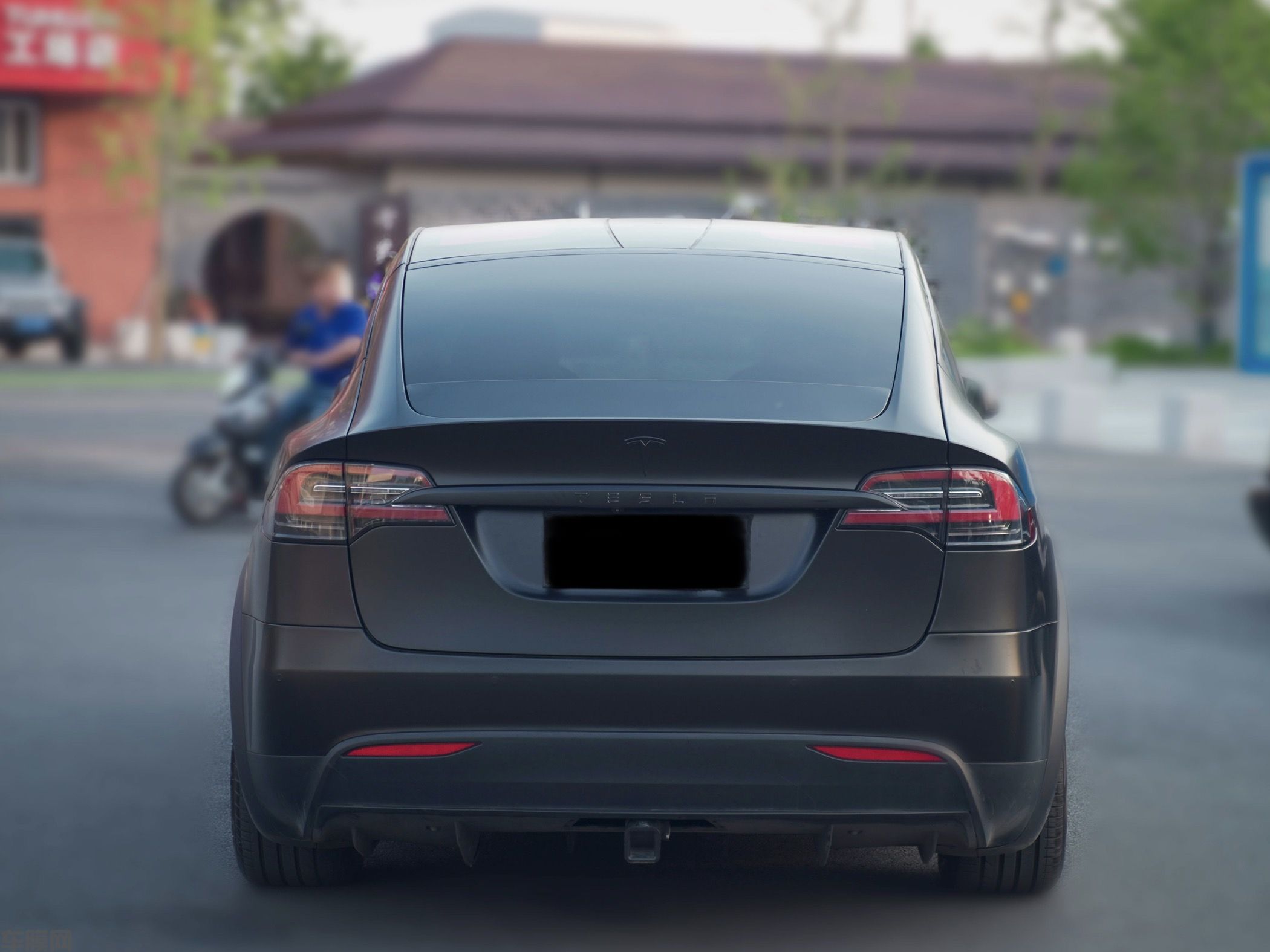 特斯拉ModelX 磨砂黑改色膜 效果图