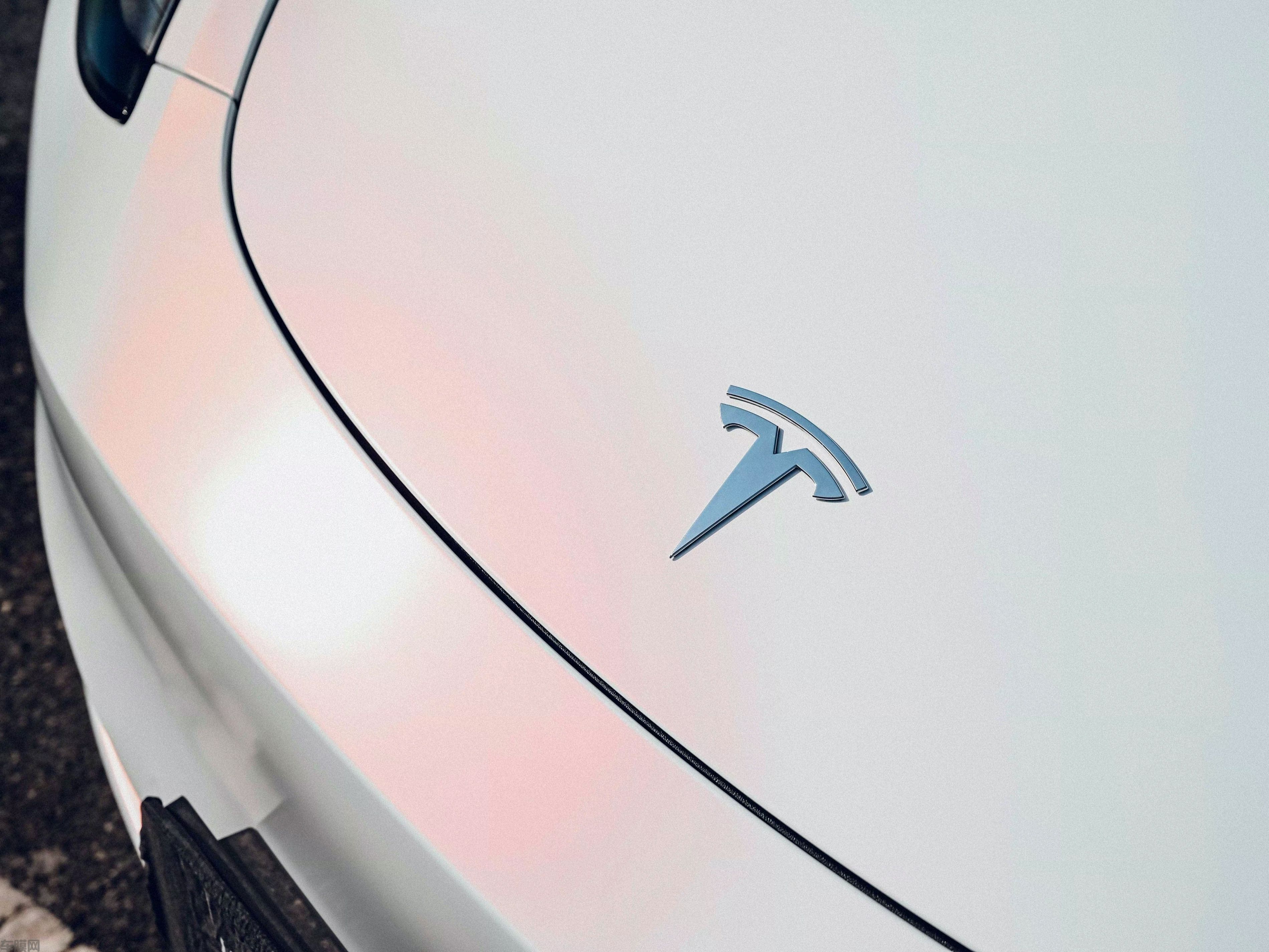 特斯拉ModelY 电光白变紫改色膜 效果图