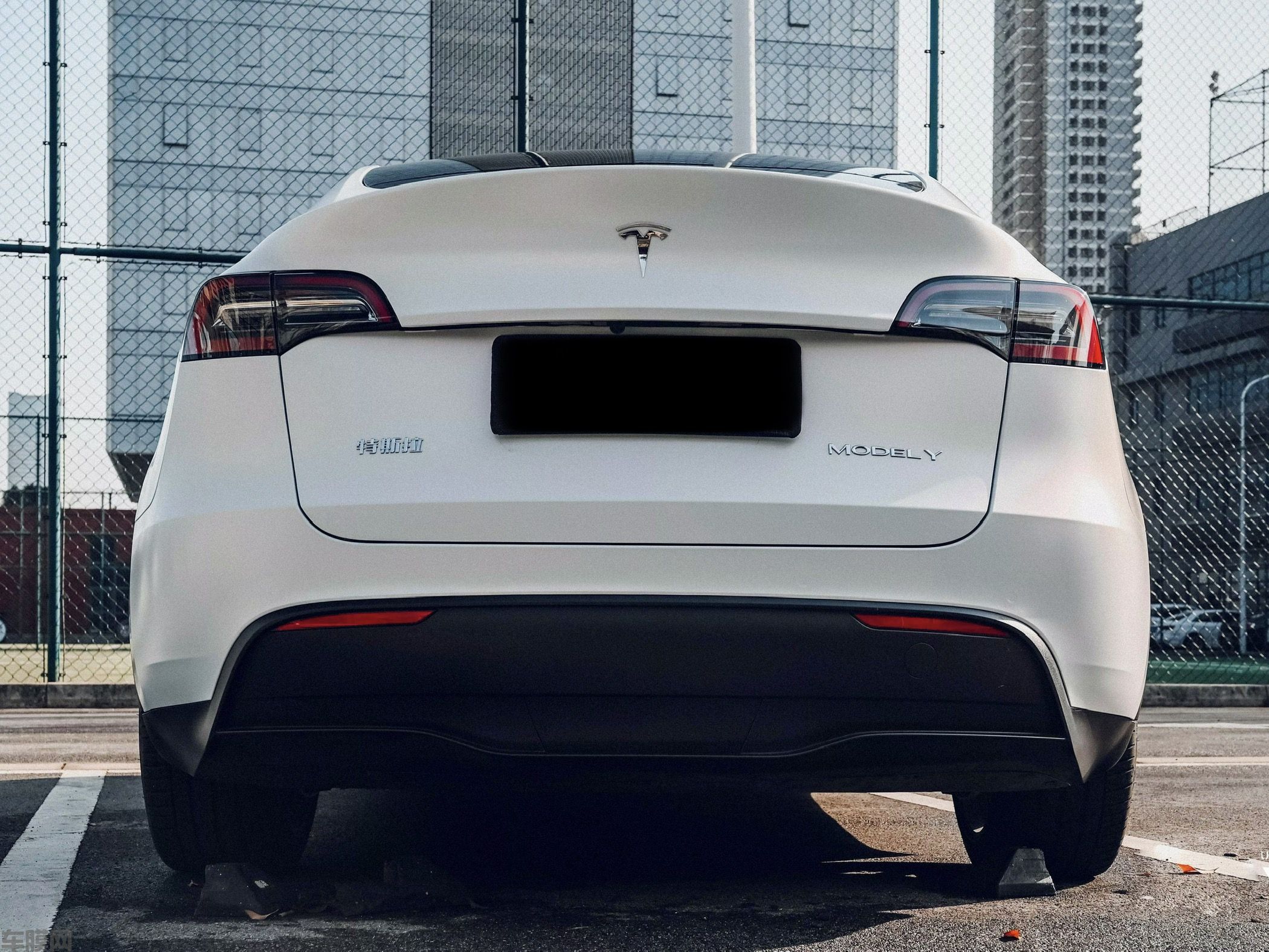 特斯拉ModelY 电光白变紫改色膜 效果图