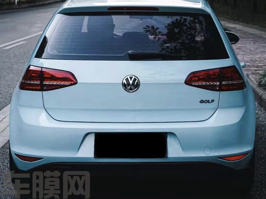大众高尔夫 冰川蓝改色膜 效果图