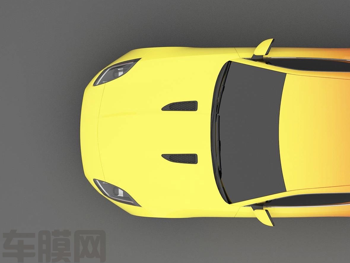 捷豹F-TYPE 黄橙渐变改色膜 效果图