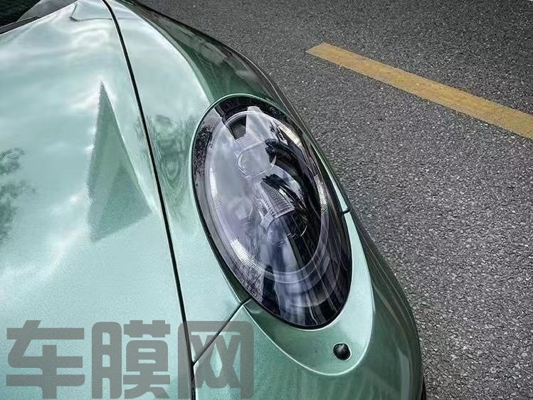 保时捷911 冷杉绿改色膜 效果图