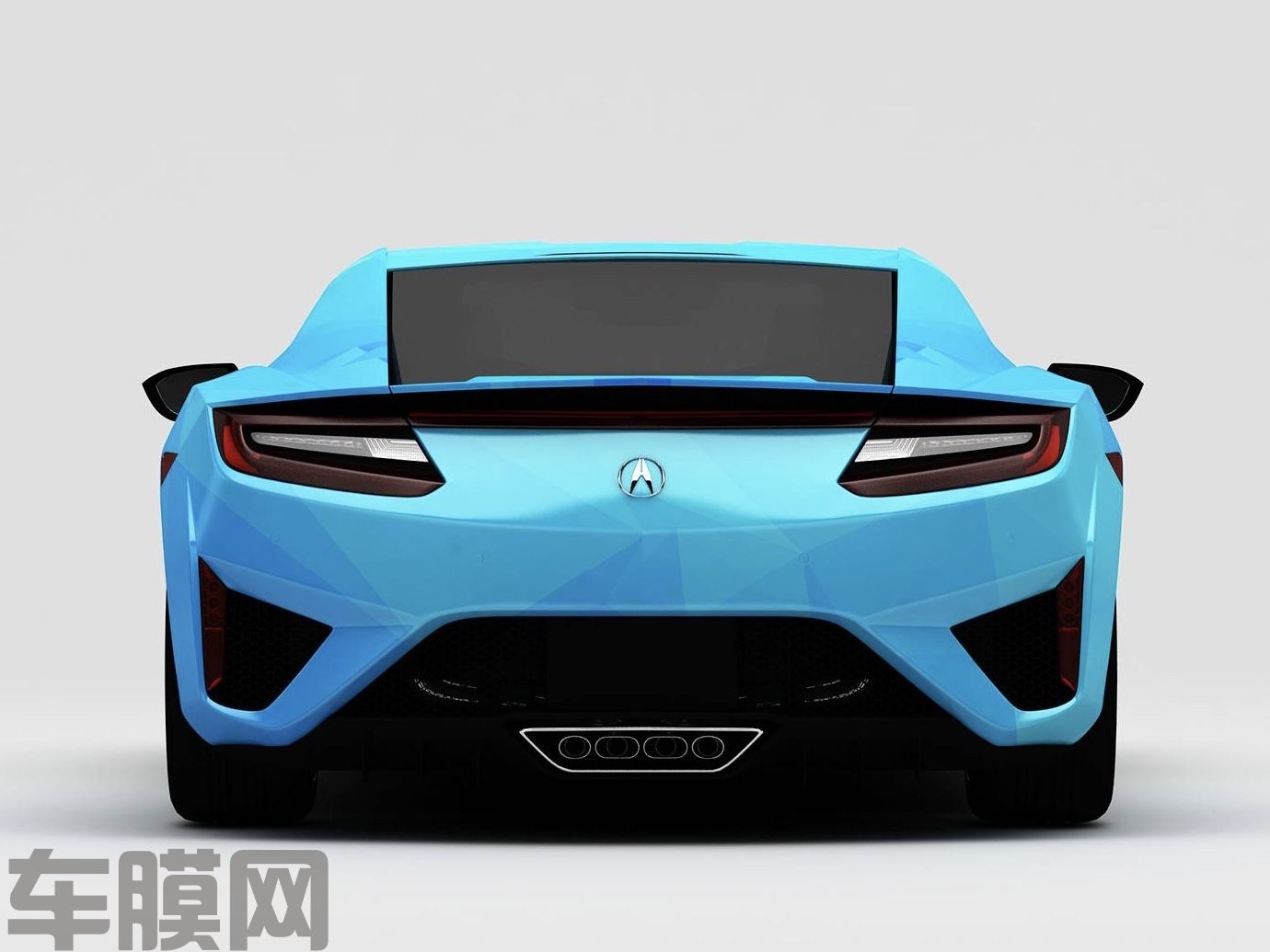 讴歌NSX 赛道系列白蓝格子迷彩 效果图