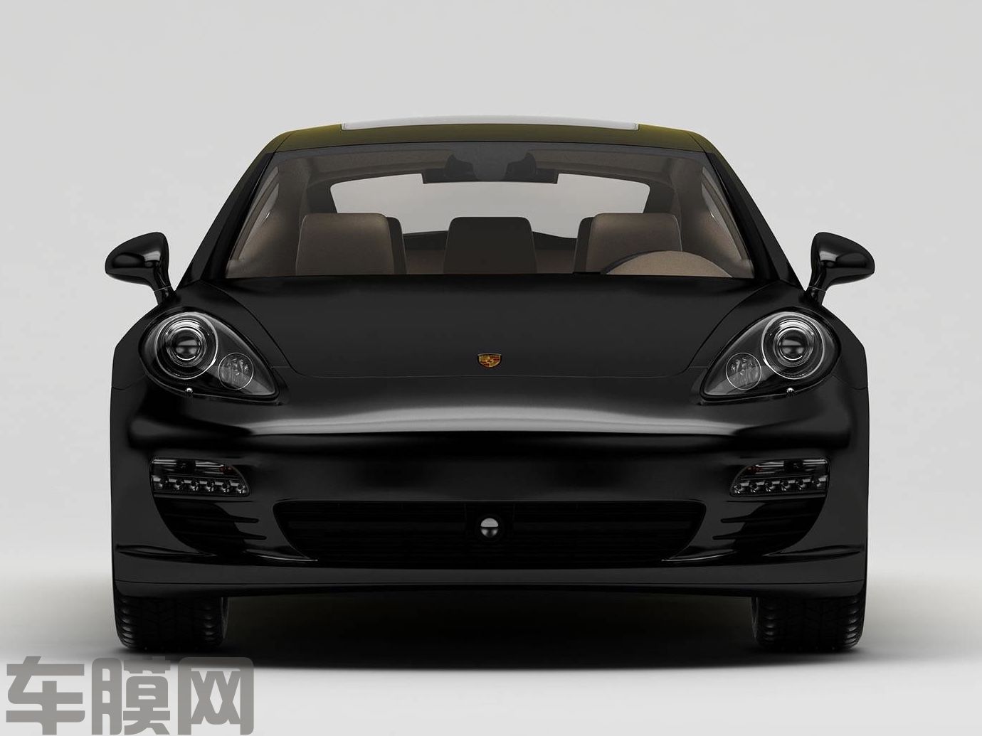 保时捷Panamera 黑黄渐变改色膜 效果图