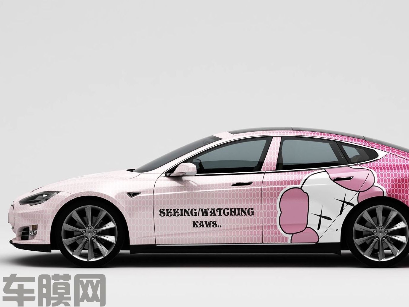 特斯拉Model S 卡通系列KAVAS芝麻街渐变 效果图