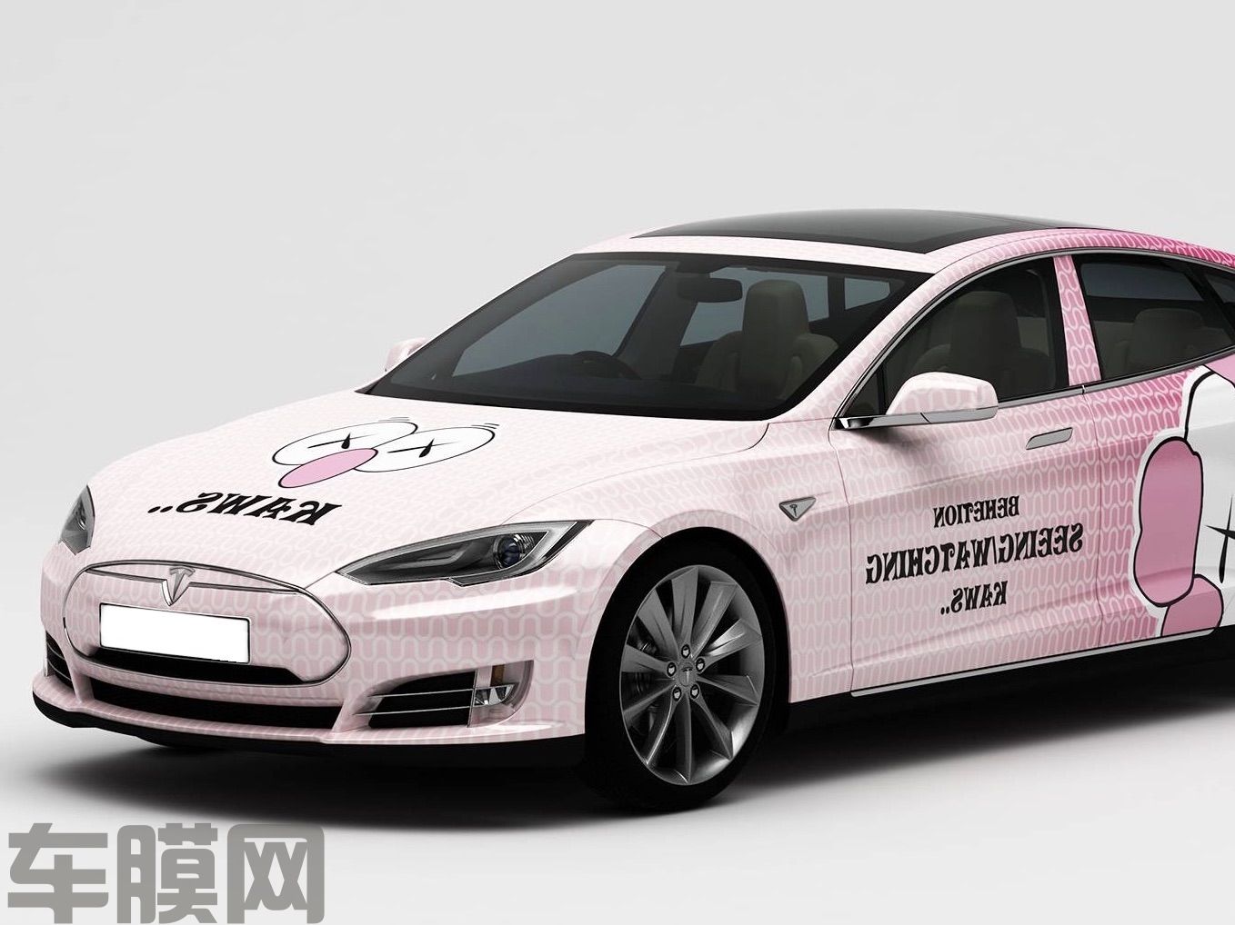 特斯拉Model S 卡通系列KAVAS芝麻街渐变 效果图