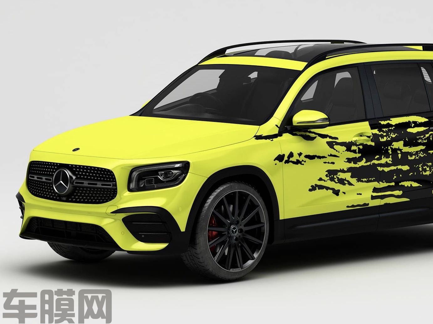奔驰GLC 定制系列黄黑点缀 效果图